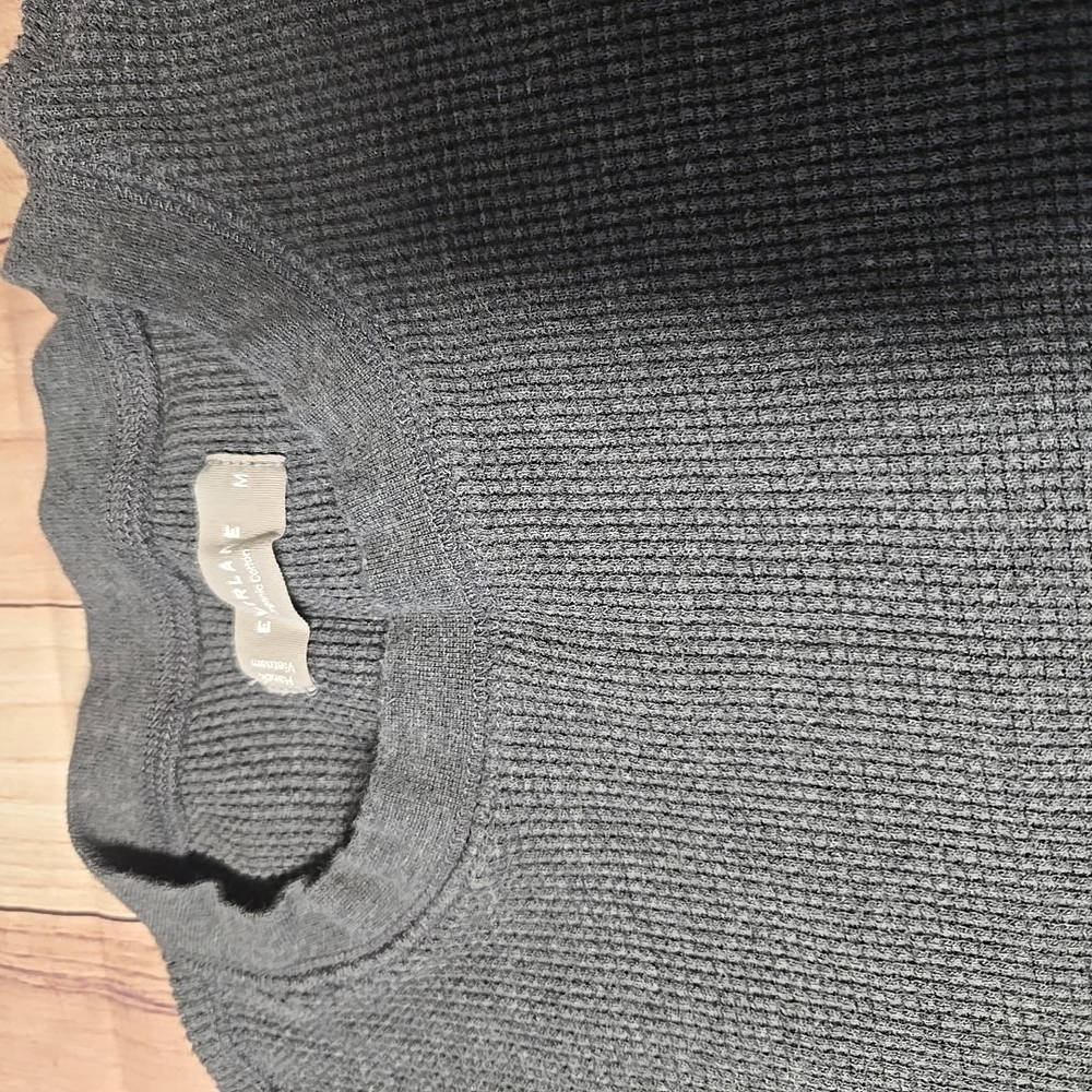 Gray Ribbed Knit Sweater - Picture 3 of 7